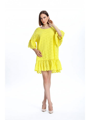 Oversize Sarı Elbise