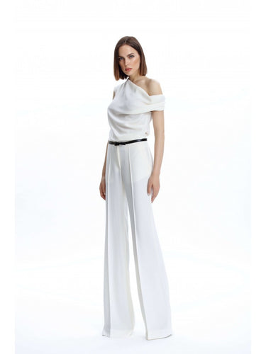 Wide Leg Off-White Trousers