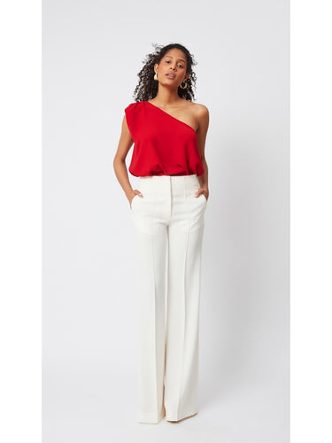 One-Shoulder Red Blouse