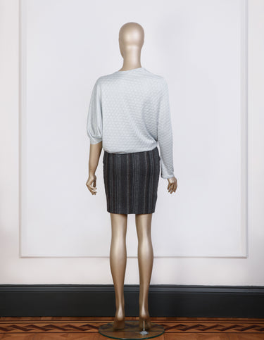 Asymmetrical Ice Grey Blouse