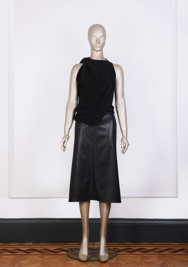 Asymmetrical Black Blouse
