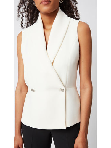 Double-breasted Ecru Vest