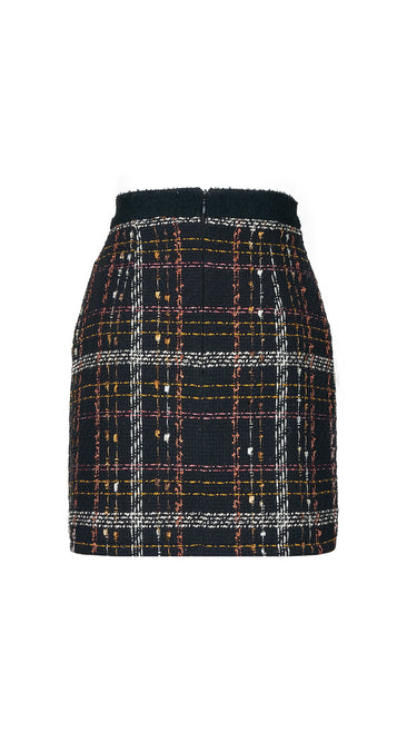 Plaid Mini Envelope Skirt