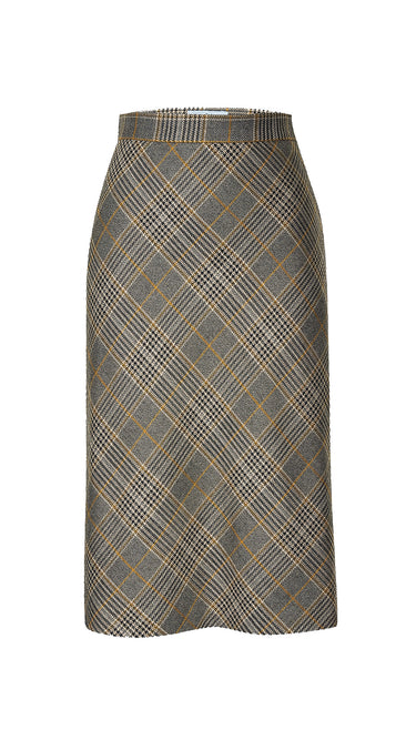 Plaid Midi Skirt