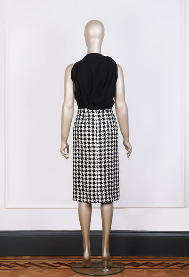 Houndstooth Wrap Skirt