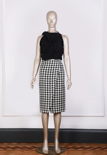 Houndstooth Wrap Skirt
