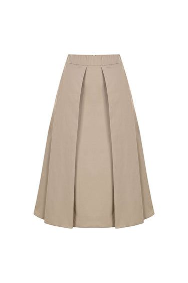 Pleated Cashmere Skirt