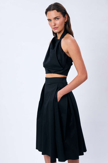 Pleated Cashmere Skirt
