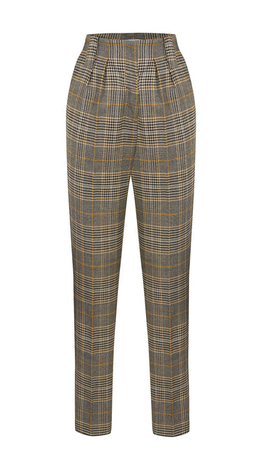 Pleated High-Waisted Trousers
