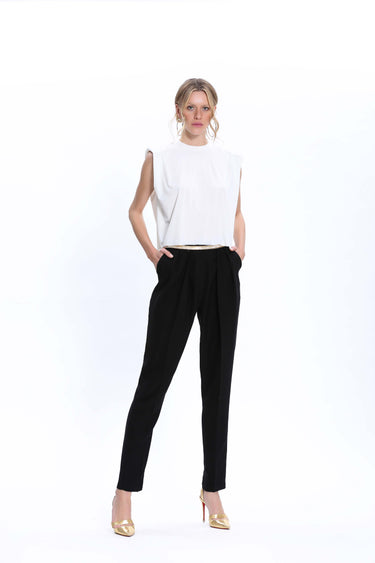 Pleated Black Trousers