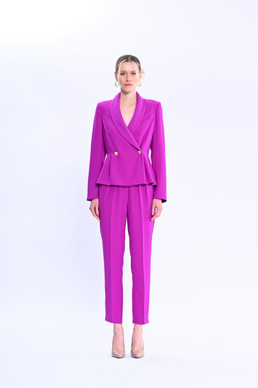 Pleated Fuchsia Trousers