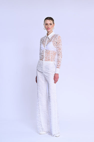 Wide Leg Lace Trousers