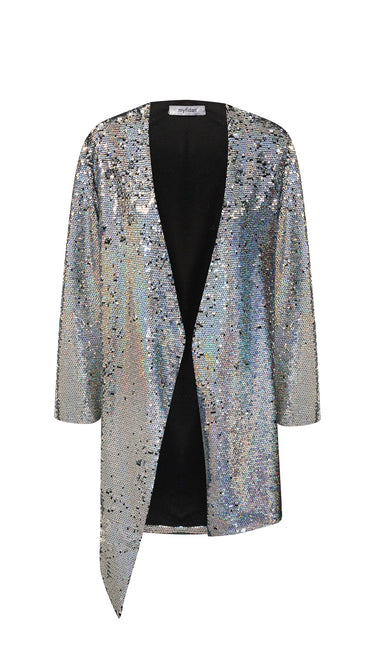 Sequin Asymmetrical Jacket