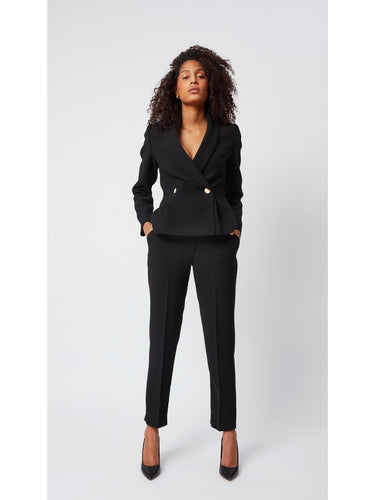 Double-breasted Black Jacket
