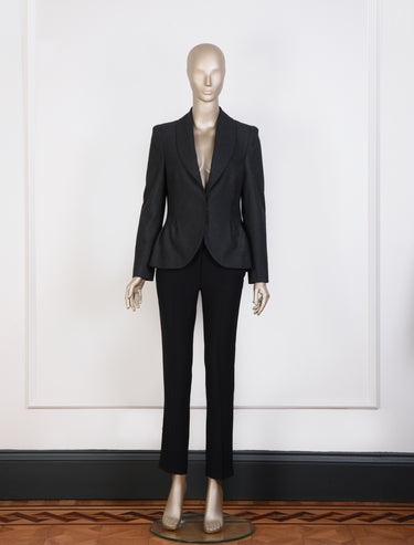 Shawl Collar Smoke Gray Jacket