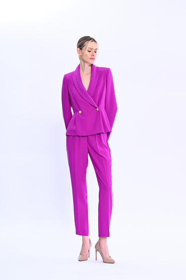 Double-breasted fuchsia jacket