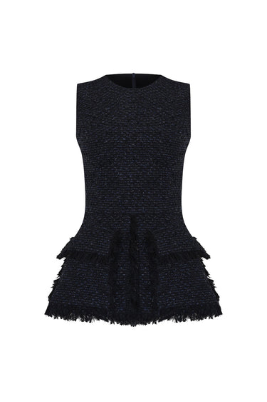 Fidan Şimşek Tweed Sleeveless Blouse