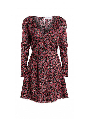 Floral Pattern Wrap Dress