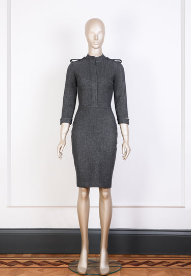 Pencil Dress with Epaulet Detail