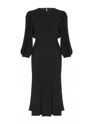 Fidan Şimşek Black Dress with Multiple Slits