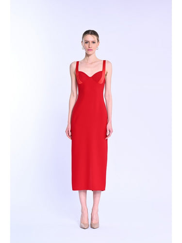 Thick Strap Midi Dress