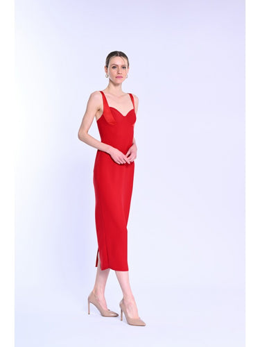 Thick Strap Midi Dress