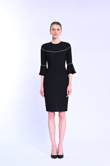 Piped Short Dress