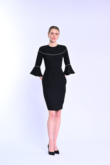 Piped Short Dress