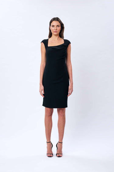 Asymmetrical Collar Dress