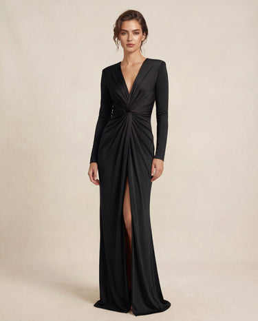 Evening Dress with Knot Detail