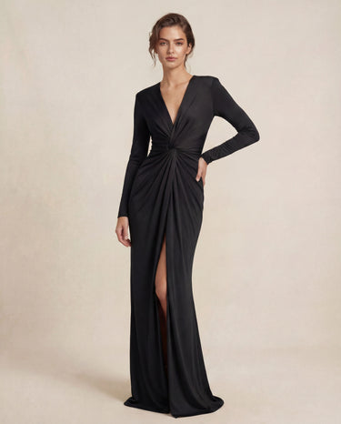 Evening Dress with Knot Detail