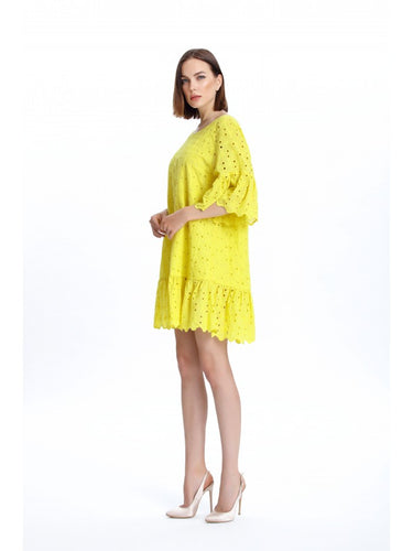 Oversize Sarı Elbise
