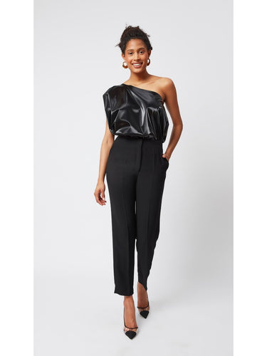 Deri Görünümlü Bluz