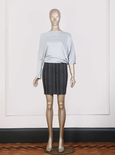 Asimetrik Buz Grisi Bluz