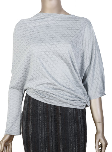 Asimetrik Buz Grisi Bluz
