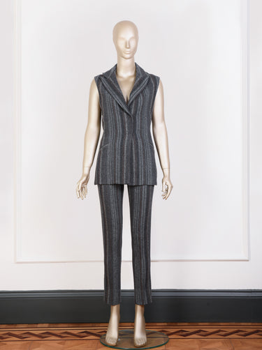 Çizgi Desenli Yelek