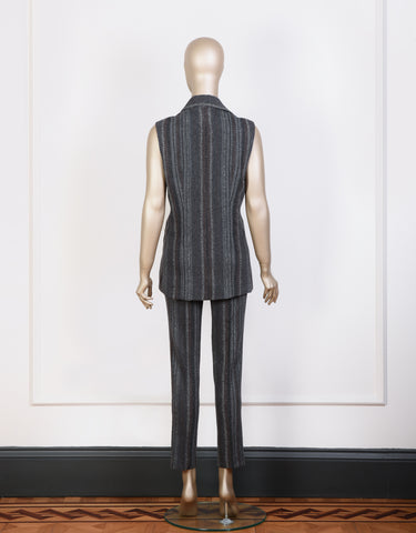 Çizgi Desenli Yelek