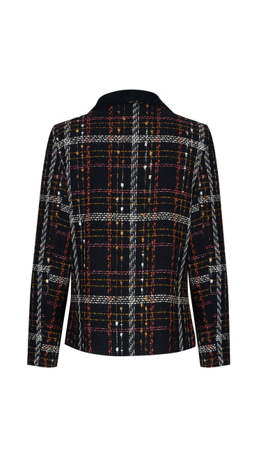 Şal Yaka Ekoseli Ceket