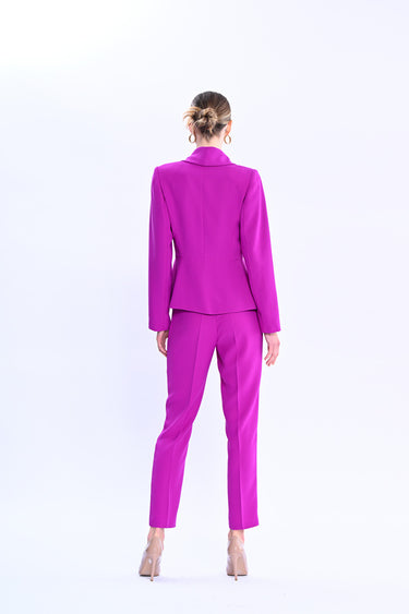 Kruvaze Fuşya Ceket