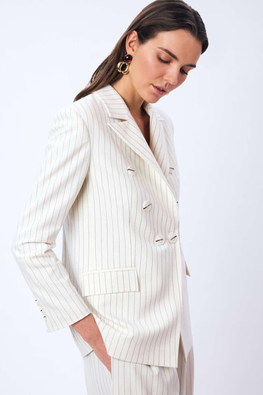 Çizgili Blazer Ceket