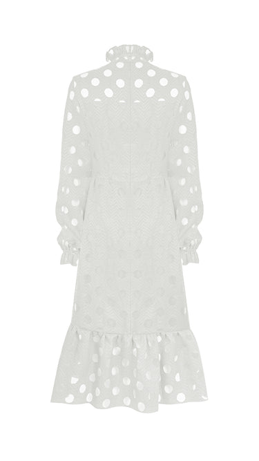 Ecru Polka Dot Dress