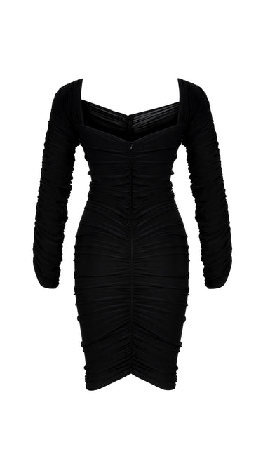 Black Ruched Dress