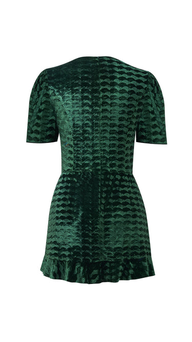 Patterned Velvet Dress