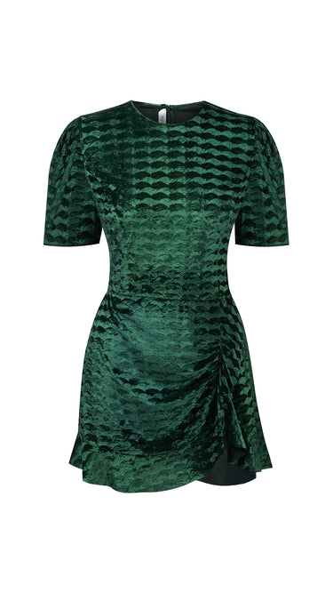 Patterned Velvet Dress