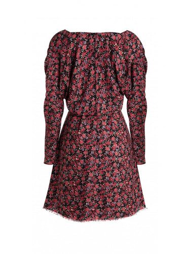 Floral Pattern Wrap Dress