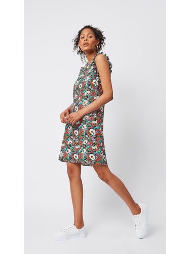 Floral Patterned Sleeveless Dress