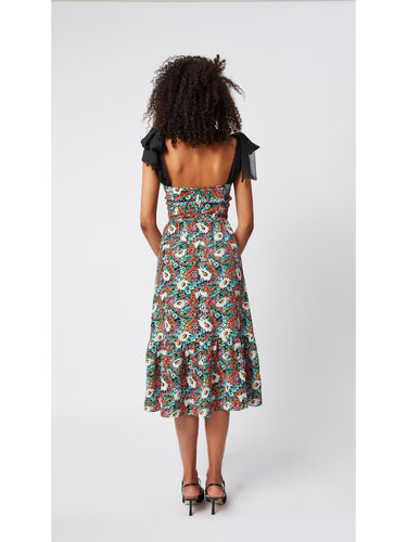 Floral Patterned Off-Shoulder Dress