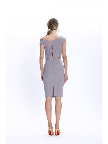 Degaje Kısa Kollu Elbise