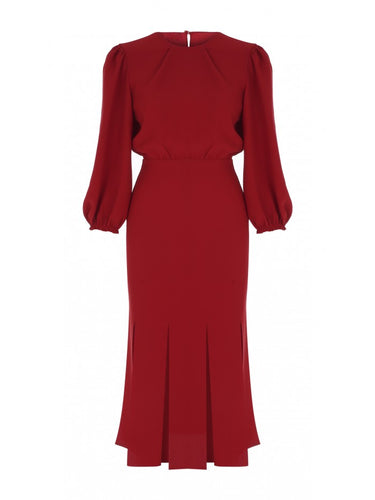 Fidan Şimşek Red Dress with Multiple Slits