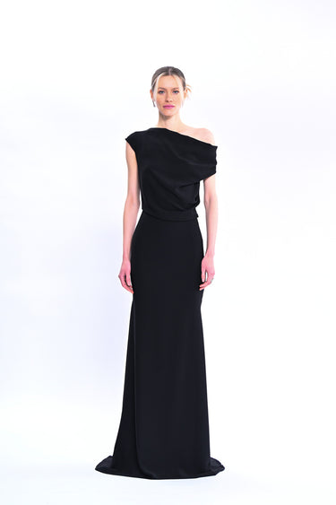 Low-cut Evening Dress / Black